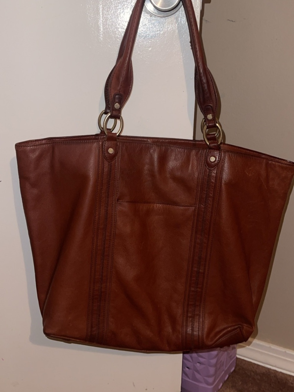 Classic Brown Leather Laptop Bag